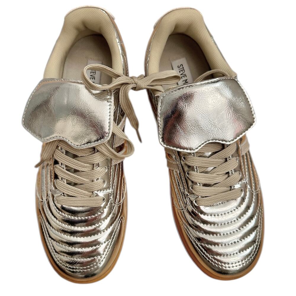 STEVE MADDEN NEW Silver Tennis Shoes Sneakers – Size 8